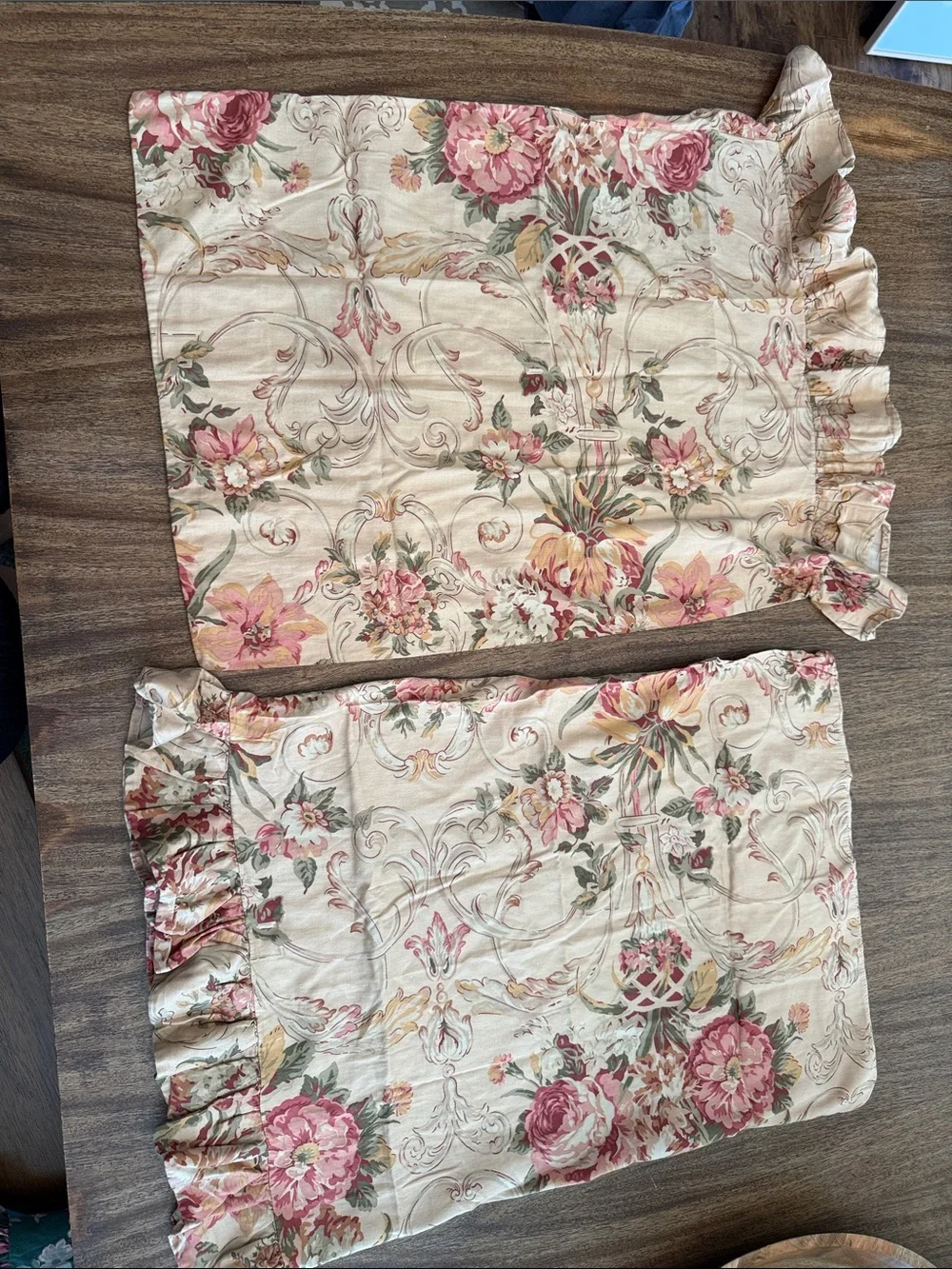 vintage Ralph Lauren Guinevere cotton sateen standard pillowcases set(2)